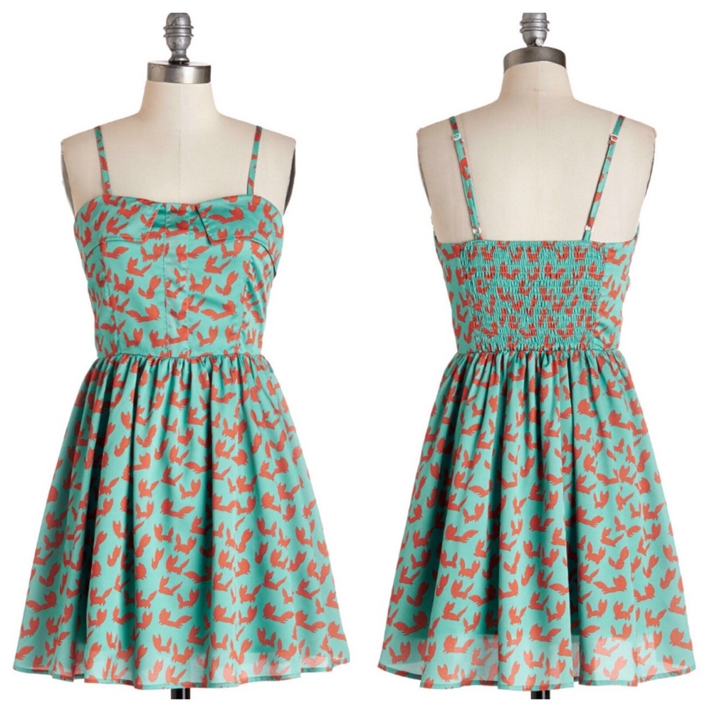 ModCloth Fox Dress in Teal